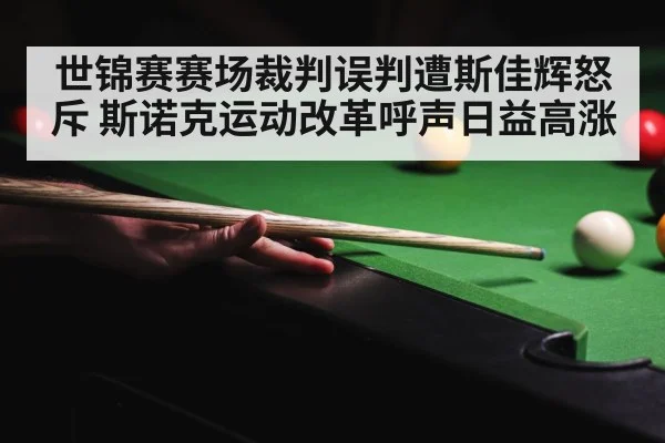 世锦赛赛场裁判误判遭斯佳辉怒斥 斯诺克运动改革呼声日益高涨